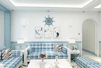 绩溪地中海风格-客厅