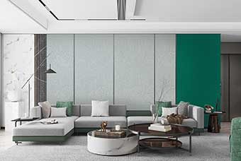 绩溪轻奢风格-客厅